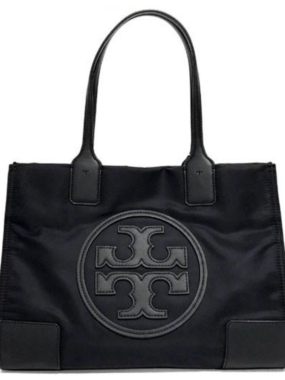 Tory Burch Black Nylon Logo Tote